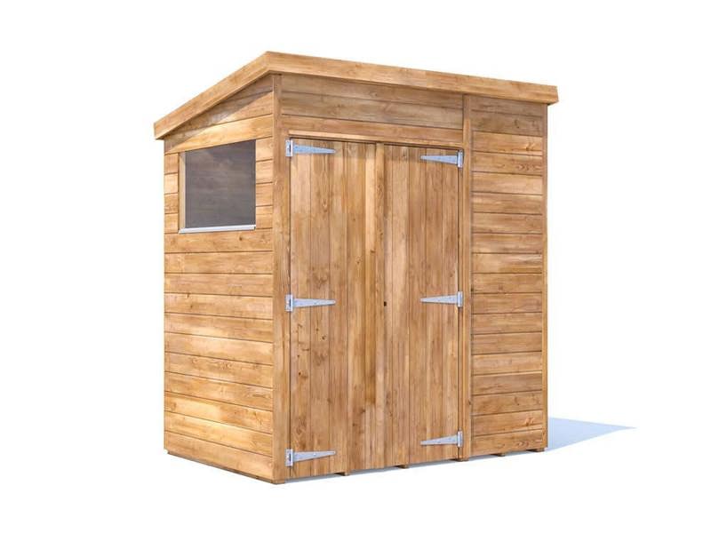 Dunster House Garden Shed 1.8 x 1.2m (6' x 4') 15mm Walls Outdoor Storage Window, Pent Roof & Window, Overlord Modular