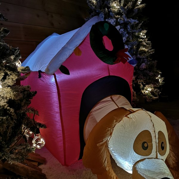 Samuel Alexander 1.2m Inflatable Light Up LED Indoor Outdoor Dog House Christmas Decoration