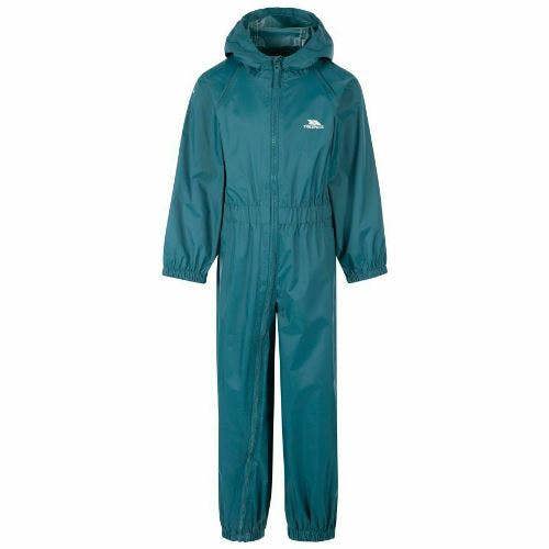Kids Trespass Button Waterproof All-In-One Suit
