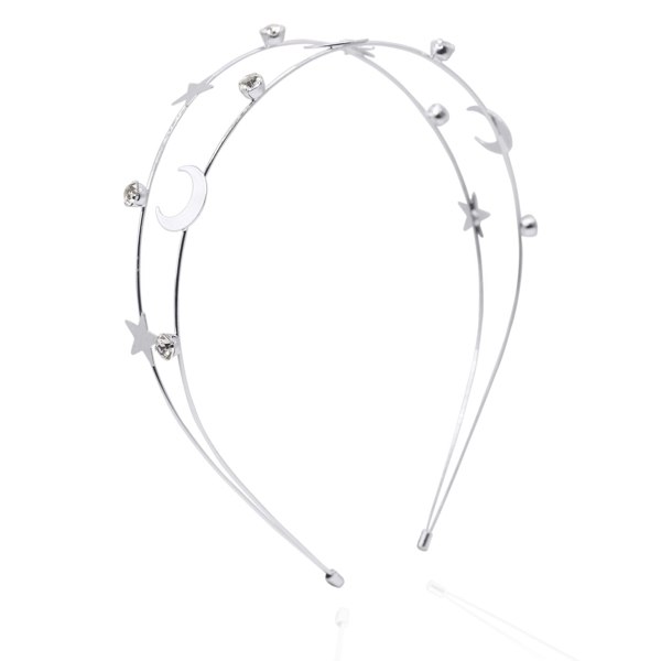 Luna Charles Sasha Moon & Star Headband - Silver