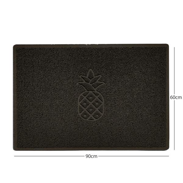 Nicoman Embossed Pineapple Grey Spaghetti Door Mat
