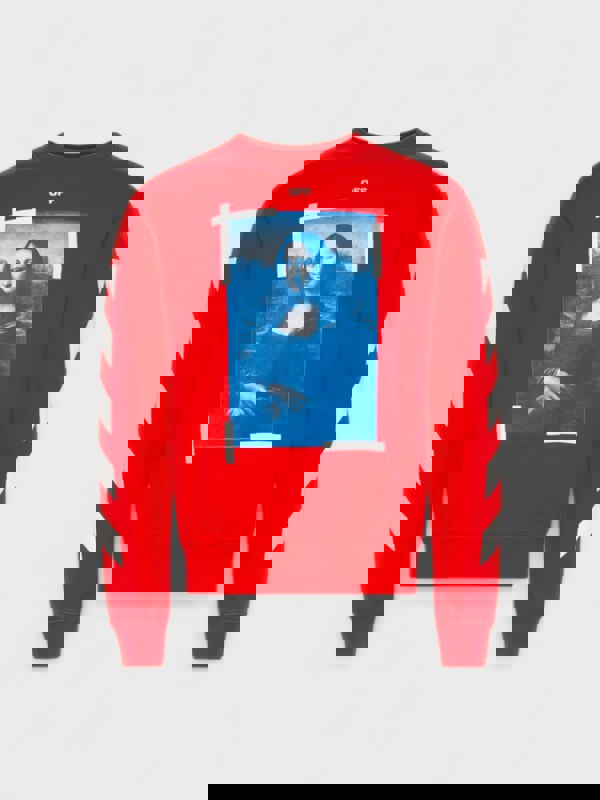 Off-White Monalisa Arrow Slim Crewneck Red White