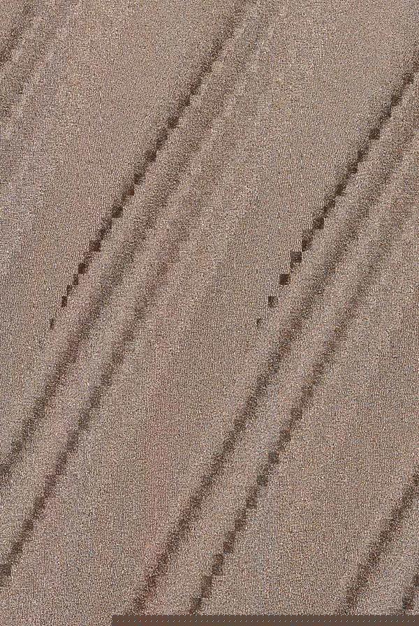 Plunge Neck Wrap Front Split Lurex Maxi Dress - Nude DR3314