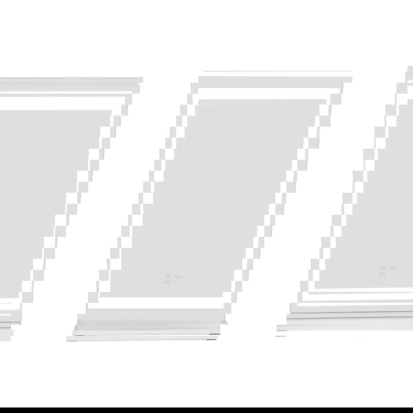 Contemporary Rectangle Vanity Mirror with LED Lights Living and Home