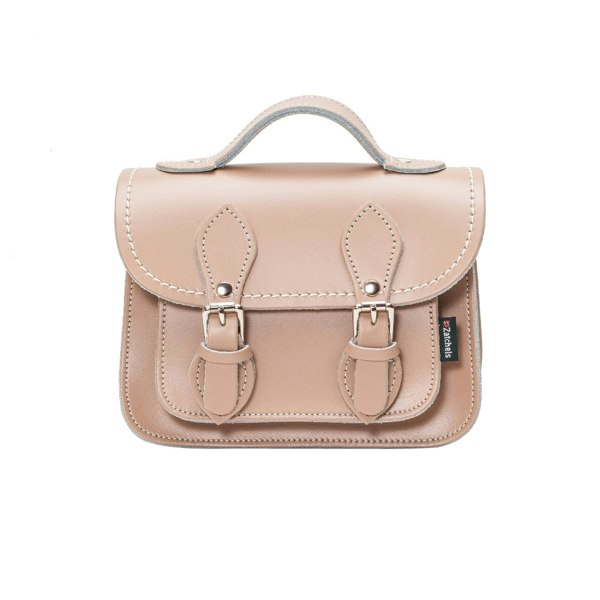 Zatchels Handmade Leather Micro Satchel - Iced Coffee