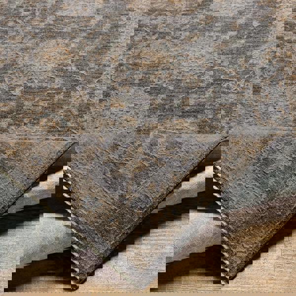 Livabliss Avant Garde-Vintage Beige Blue Brown Traditional Boho Fringe Rug