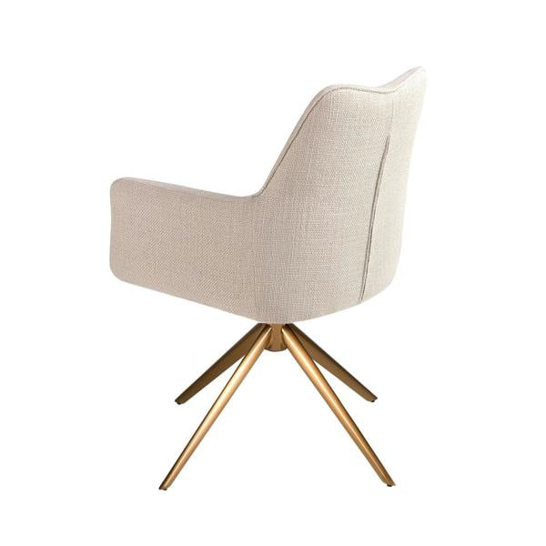 Angel Cerdá Cream fabric swivel chair 4237