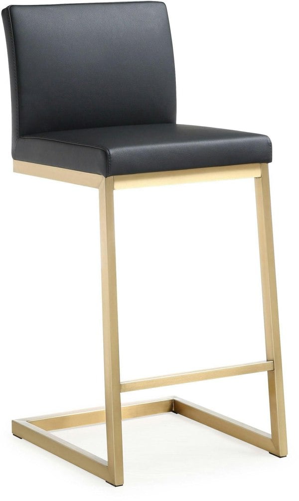 Furniture Edit Parma Black Gold Steel Counter Stool - Set of 2