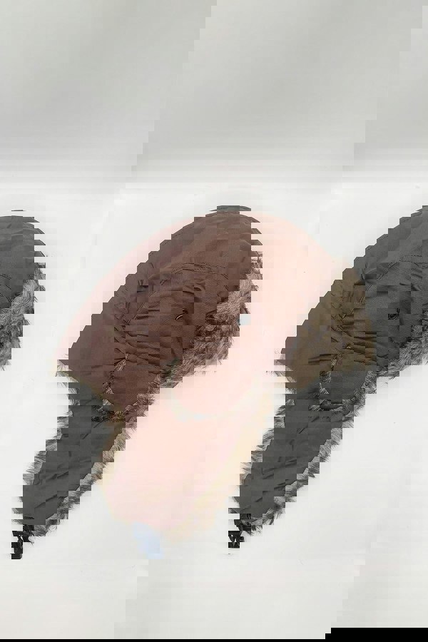 SVNX Brown Tapper Hat with Faux Fur Lining