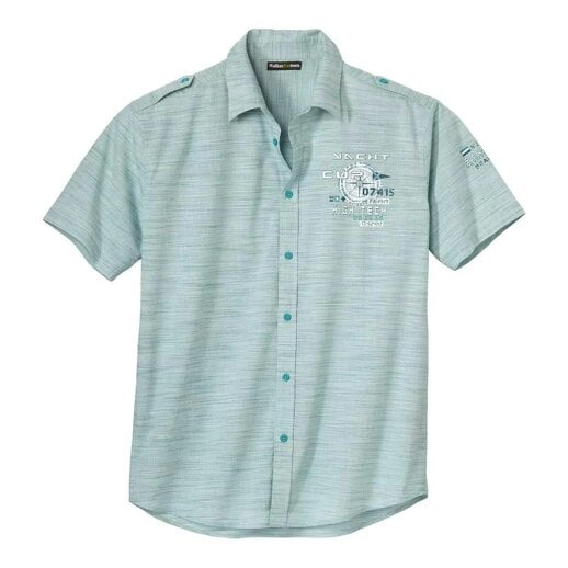Atlas For Men Mens Slub Shirt - Turquoise