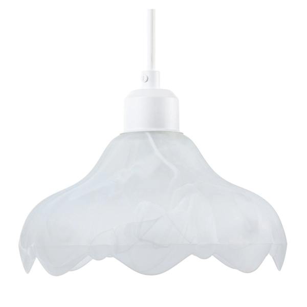 Sculptural Frosted Alabaster Glass Ripple Pendant Ceiling Light Shade Image 5