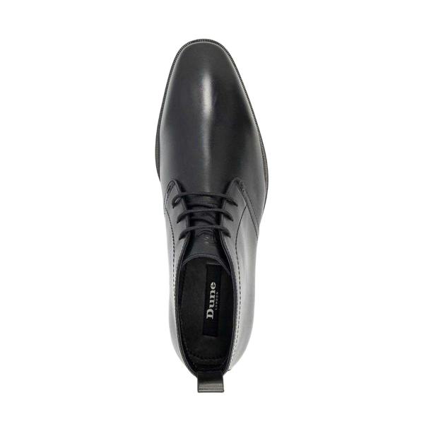 Dune London Mens Mervin Leather Low Heel Chukka Boots - Black - 