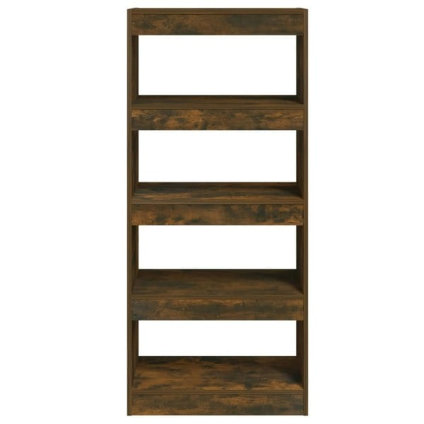 Berkfield Book Cabinet/Room Divider Smoked Oak 60x30x135 cm Engineered Wood