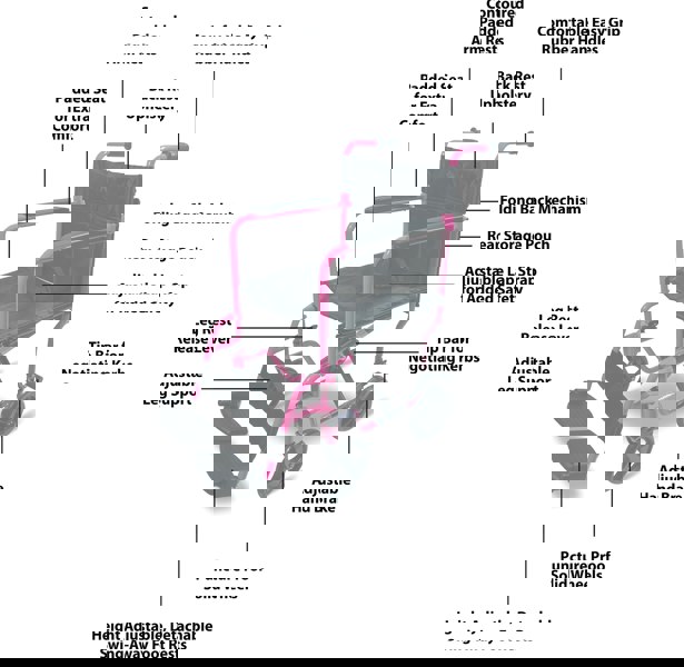 Aidapt Aluminium Compact Transport Wheelchair Pink