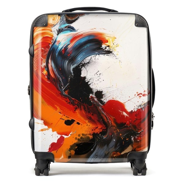 Warren Reed Fiery Waves: Abstract Motion Suitcase