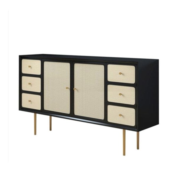 Babs Rattan Sideboard with Drawers, Wood-Rit Concept-Rit Concept
