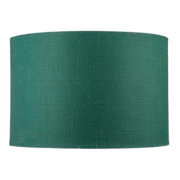 Designer Fir Forest Green Textured Linen Fabric Circular Lamp Shade Image 4
