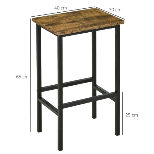 Wyld Haus Latzse Set Of 2 Rustic Brown Industrial Counter H8 Bar Stools With Footrest