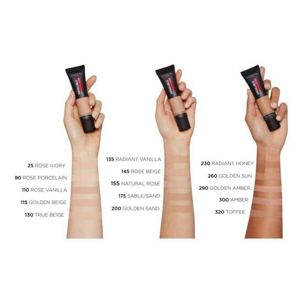 3 x New L'Oreal Infallible 24H Matte Cover Foundation 30ml - 290 Golden Amber