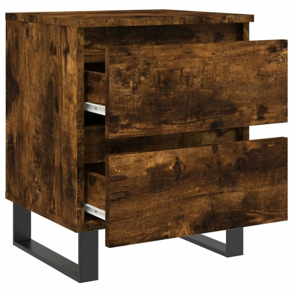 Berkfield Bedside Cabinet Smoked Oak 40x35x50 cm Engineered Wood