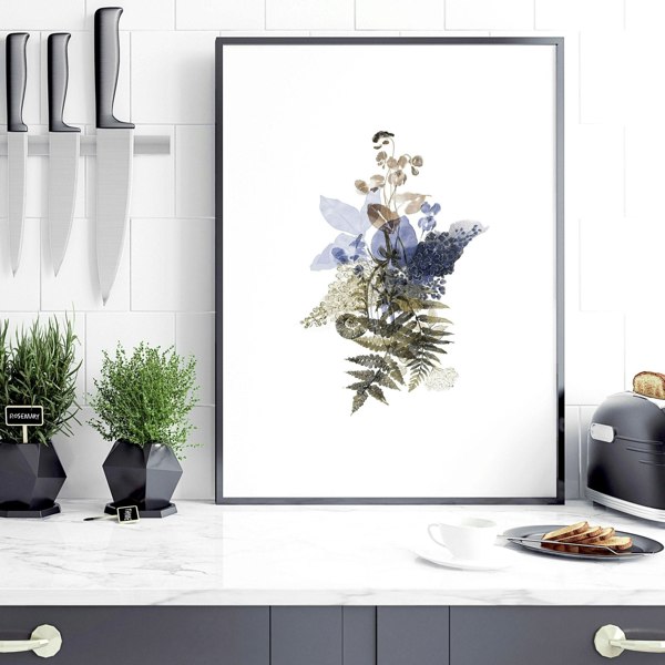 Wall paintings for kitchen | set of 3 Botanical art prints