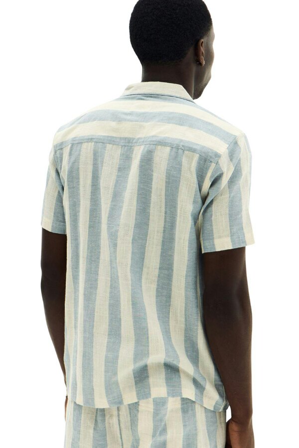 Men’s Striped Short Sleeve Shirt & Shorts Co-Ord Set