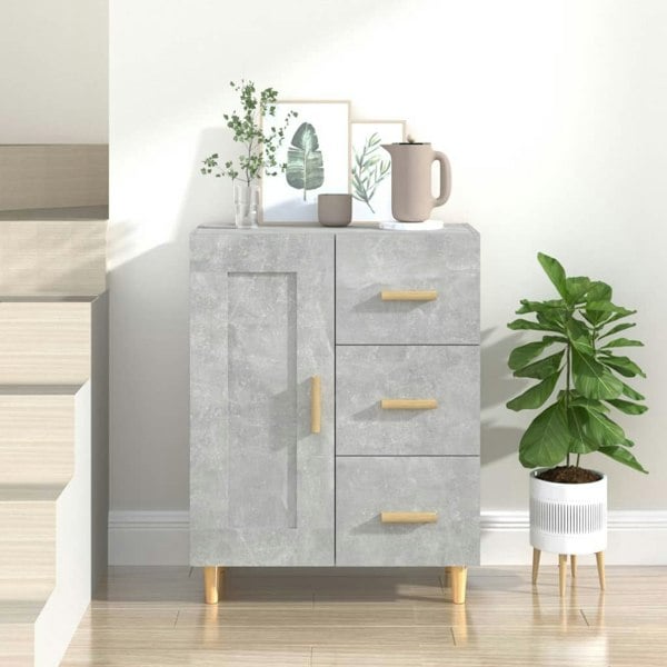 Berkfield Sideboard Concrete Grey 69.5x34x90 cm Engineered Wood