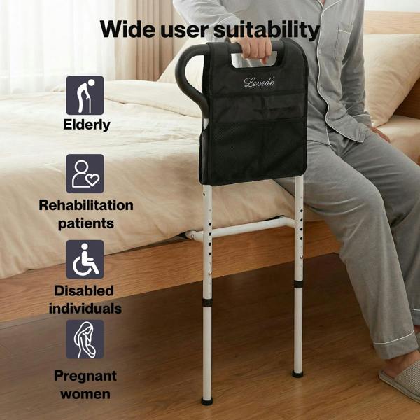 Levede Safety Bed Rails Adjustable for Elderly Adult Seniors Assit Mobility Aid