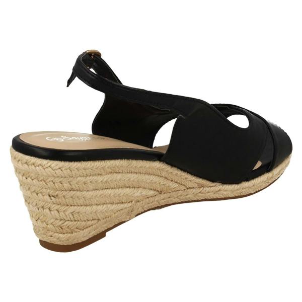 Savannah Ladies Savannah Mid Wedge Heel Espadrille Wide Fitting Sandals F2313