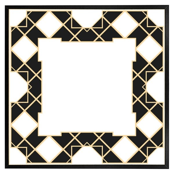 Benjamin Tate Design Art dco diamond border (picture Frame)