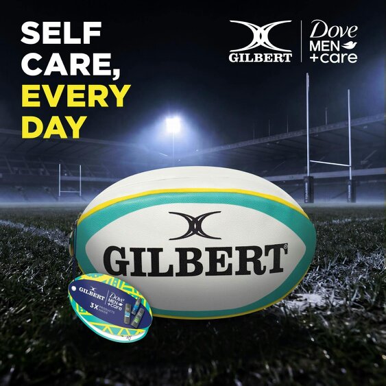 Dove Men+Care x Gilbert Rugby Ball Edition Washbag Gift Set 3 piece, Pack of 2