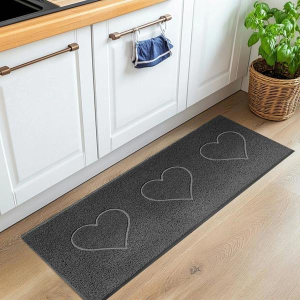Nicoman Embossed Triple Heart Runner and Entrance Mat - Multiple Colours