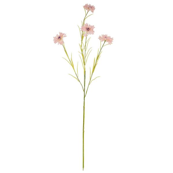 Wyld Haus Set of 3 Artificial Flowers Pink Cornflower Stems