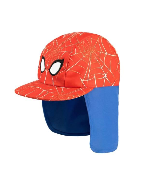 Vanilla Underground Marvel Spiderman Boys Red Character Fitted Curved Peak Cap (One Size)