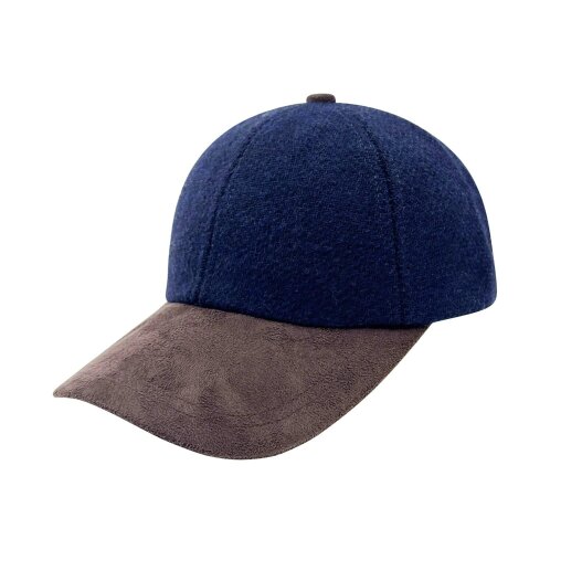 Heritage Traditions Tweed Suede Baseball Cap - Navy Black Mix