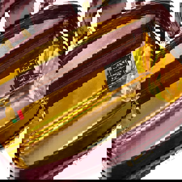 Embassy London Gazelle - Floral & Burgundy - Women’s patent leather top handle & crossbody bag