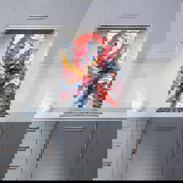 Warren Reed - Designer Swirling Symphony Of Colours Kitchen Splashback