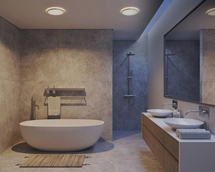 Nordlux Oja 42 | IP54 3000/4000K | 3-Step | Ceiling light | Chrome