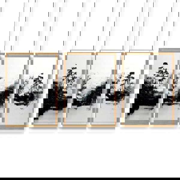 Modern Wall Art For Living Room | Set of 3 Asian Inspired Wall art Prints