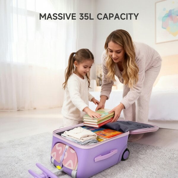 Jovikids 3-in-1 Children's Ride-on Suitcase - Pink