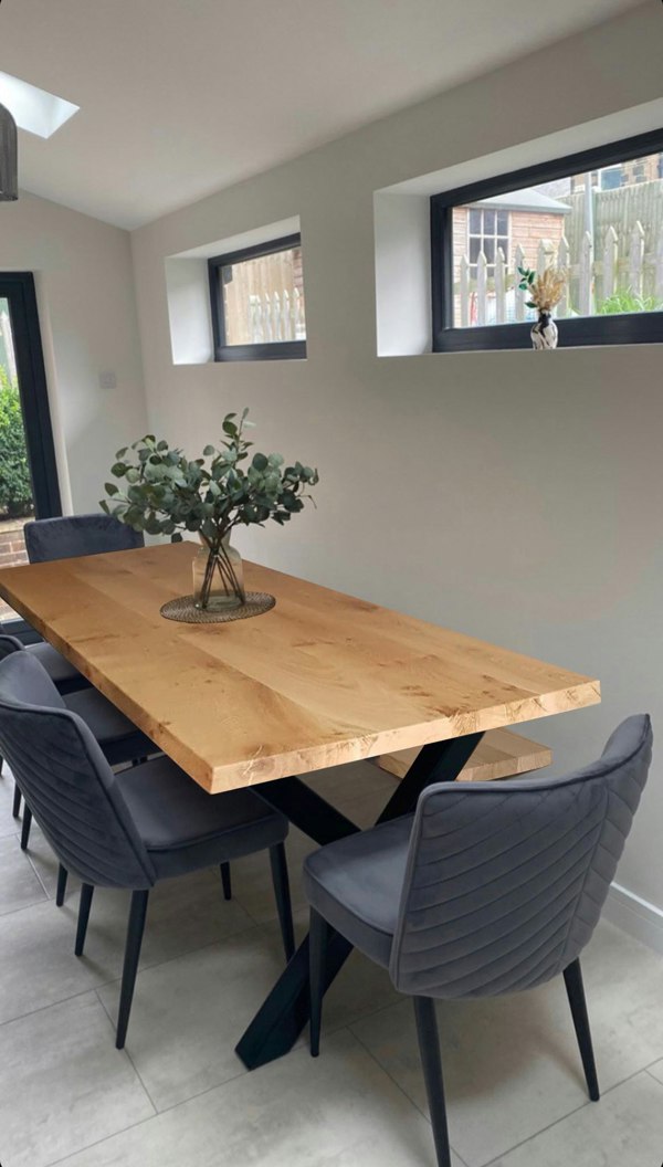 The Bespoke Carpentry Co Premium Solid Oak Table and Benches