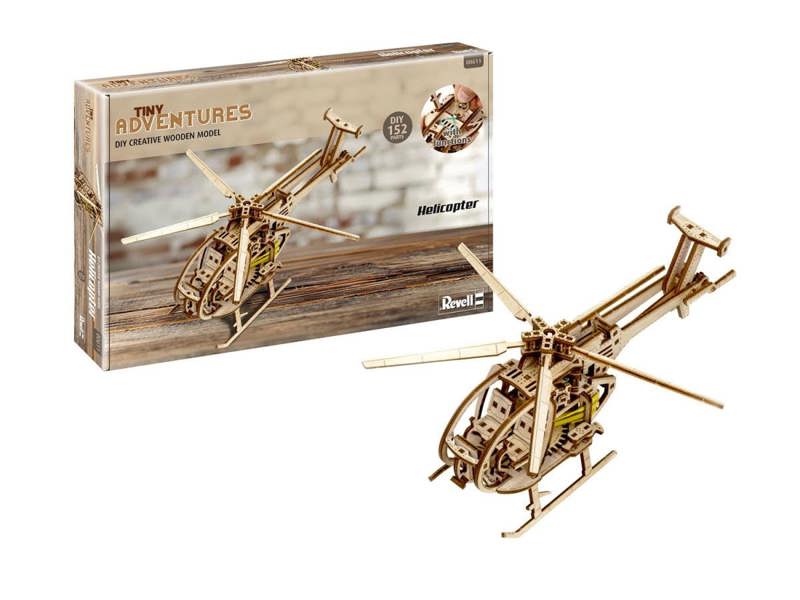 Revell Wooden Helicopter Tiny Adventures Kit (1:30 Scale)