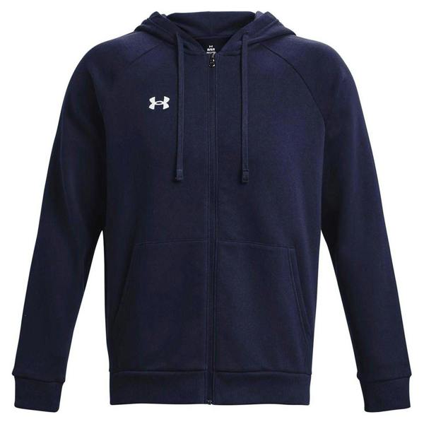 Under Armour Mens Rival Fleece Full Zip Hoodie - Midnight Navy - 