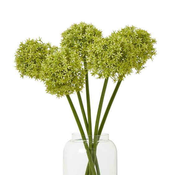 Wyld Haus Set of 3 Artificial Flowers Green Medium Allium Stems