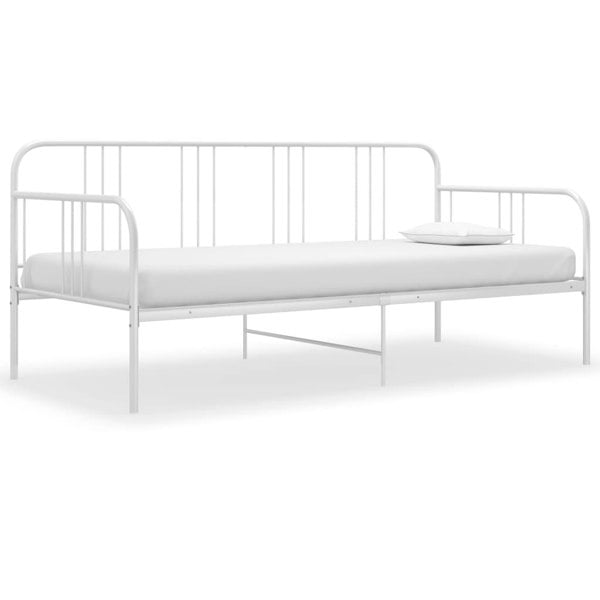Berkfield Sofa Bed Frame White Metal 90x200 cm