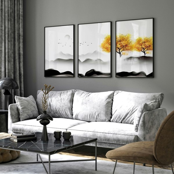 Japanese decor art prints | set of 3 framed wall art