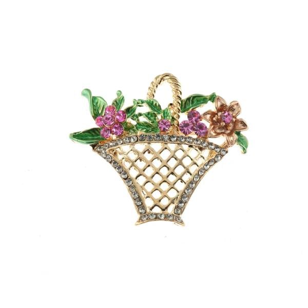 Cachet London Floria Flower Basket Brooch