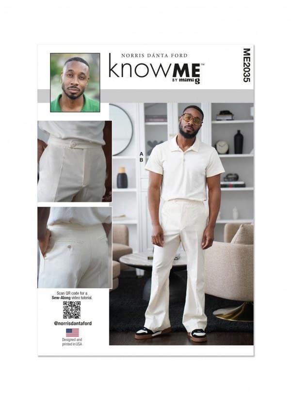 Know Me Sewing Pattern 2035, Tops, Trousers for Men, AA (34-36-38-40-42) - Intermediate