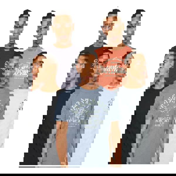 Crosshatch Mens Brandax Assorted Designs T-Shirt (Pack of 5) - Multicoloured - 