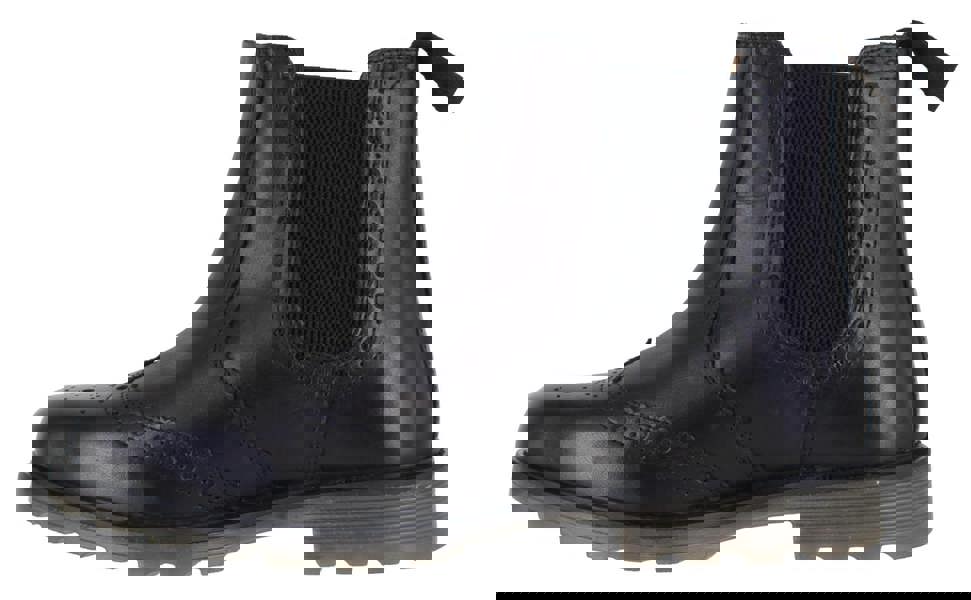 Catesby Mens Pull On Leather Brogues Chelsea Dealer Ankle Boots